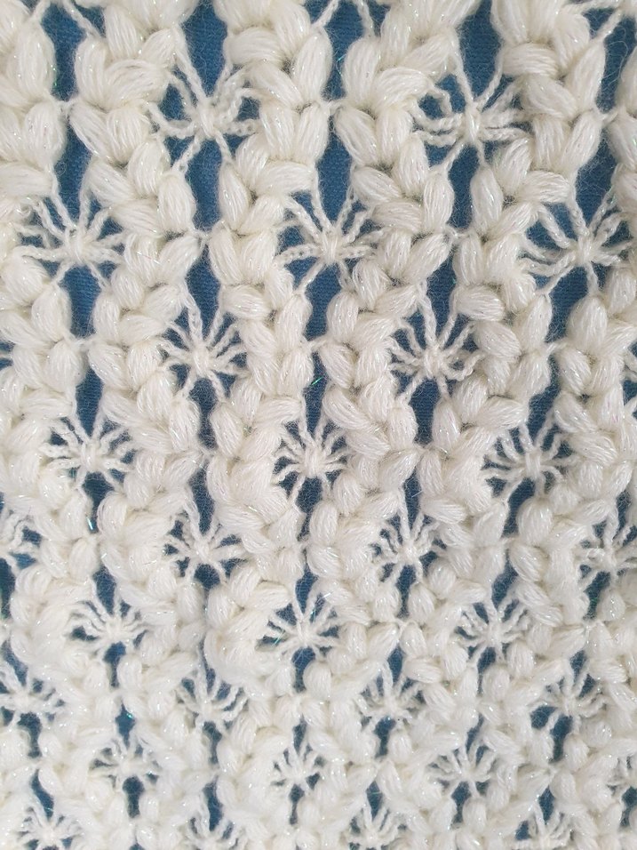 Beyaz Dantel Detaylı Kadın Örgü Şal - Görsel 3