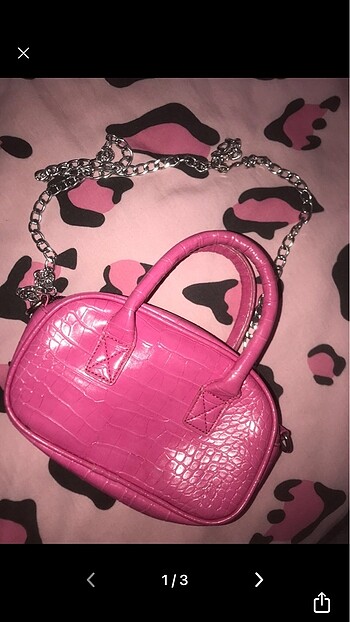 Pembe kol çantası