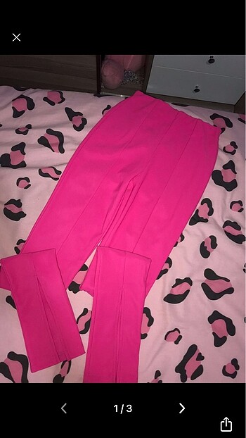pembe İspanyol paça pantolon
