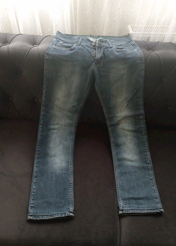 Gevşek Kesim Mavi Kadın Denim Pantolon