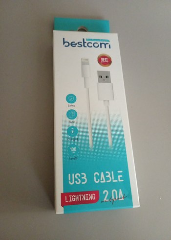 Bestcom Lightning USB Şarj Kablosu 2.0A Beyaz