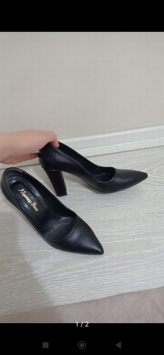 Siyah Modern Klasik Stiletto Topuklu Kadın Ayakkabı - Görsel 2