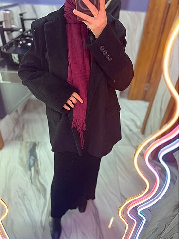 Zara Siyah yumuş ceket
