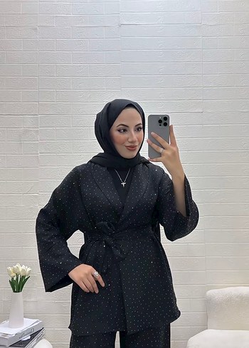 Taşlı kimono takım