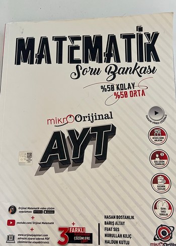 Mikro Orijinal AYT Matematik Soru Bankası