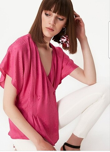 Twist pembe bluz