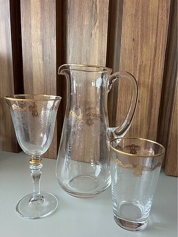 Bernardo Bernardo gold detaylı vintage su takımı