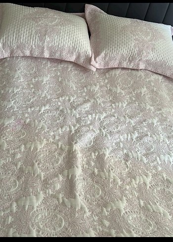 English Home ,Nakışlı Pudra Pembe Yatak Örtüsü 2x230 metre