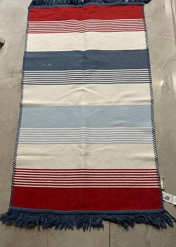 Çizgili Çok Renkli Bohem Halı banyo 58x 99 cm