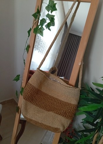 Bej Örgü Kadın Çanta - Görsel 2