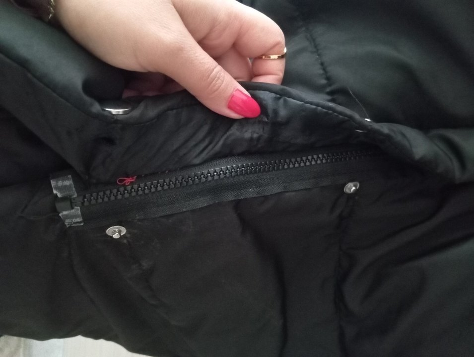 Düğmeli Siyah Midi Kadın Kışlık Mont - Görsel 4