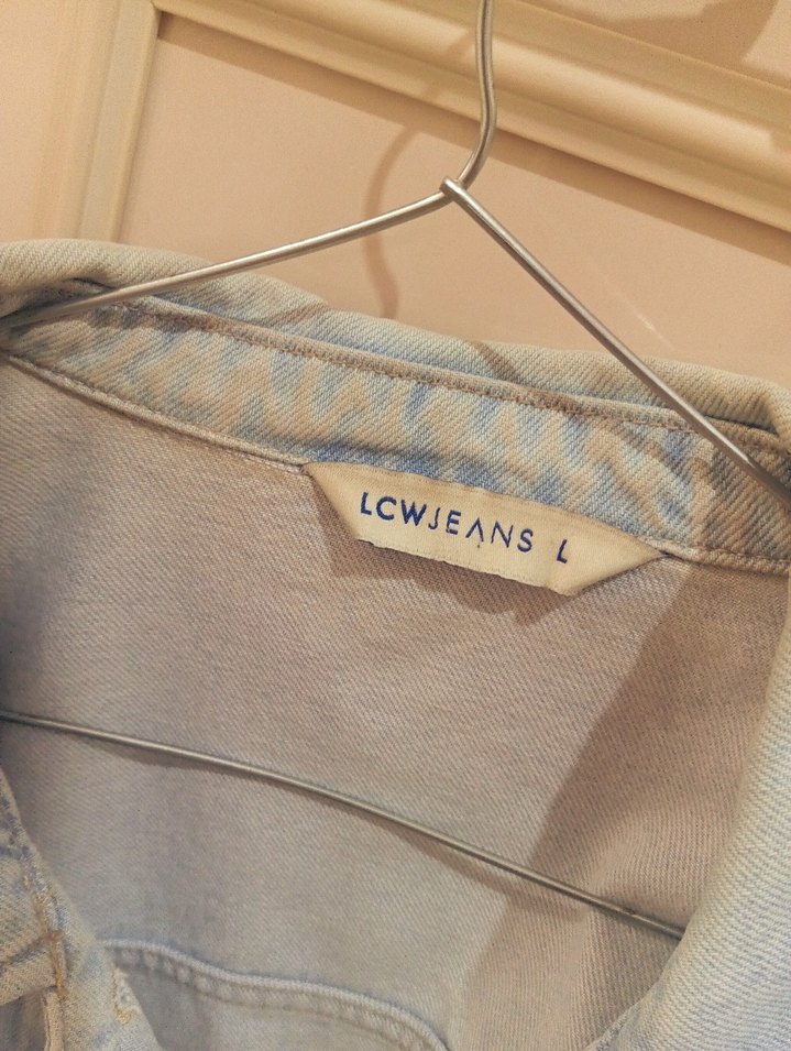 Bej Düğmeli Kadın Denim Ceket - Görsel 2