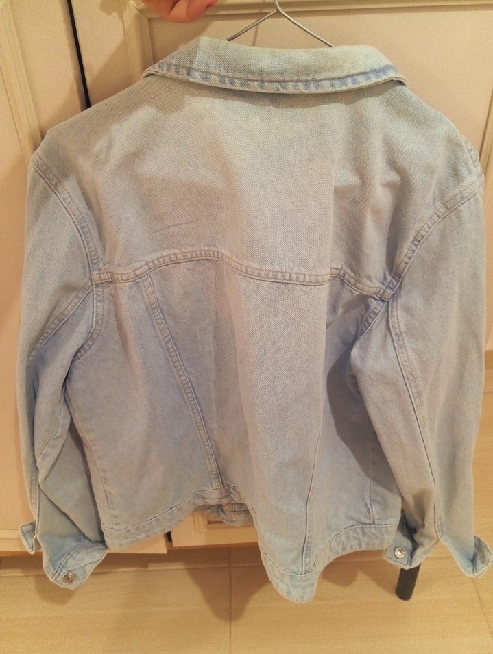 Bej Düğmeli Kadın Denim Ceket - Görsel 4