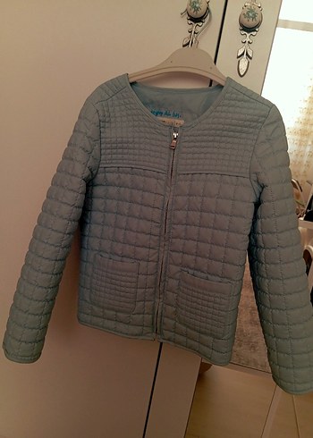 Gri Kısa Düğmeli unicex Ceket - Görsel 2