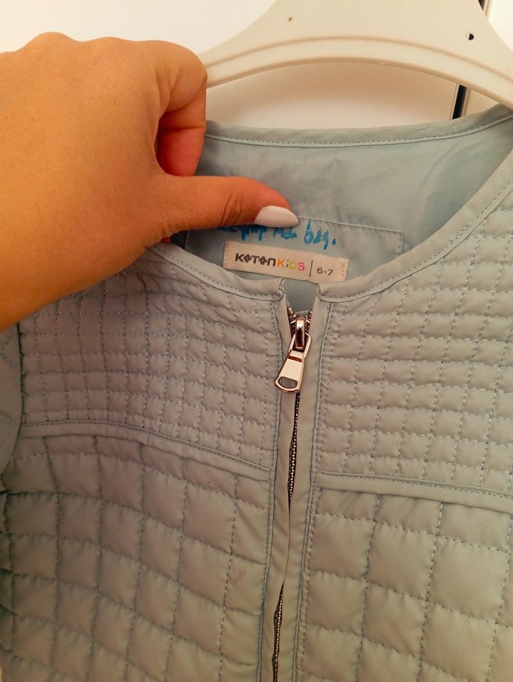 Gri Kısa Düğmeli unicex Ceket - Görsel 3