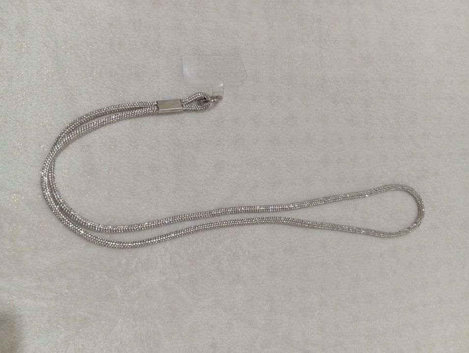 Gri Zincir Detaylı Kadın Telefon Askısı - Görsel 2