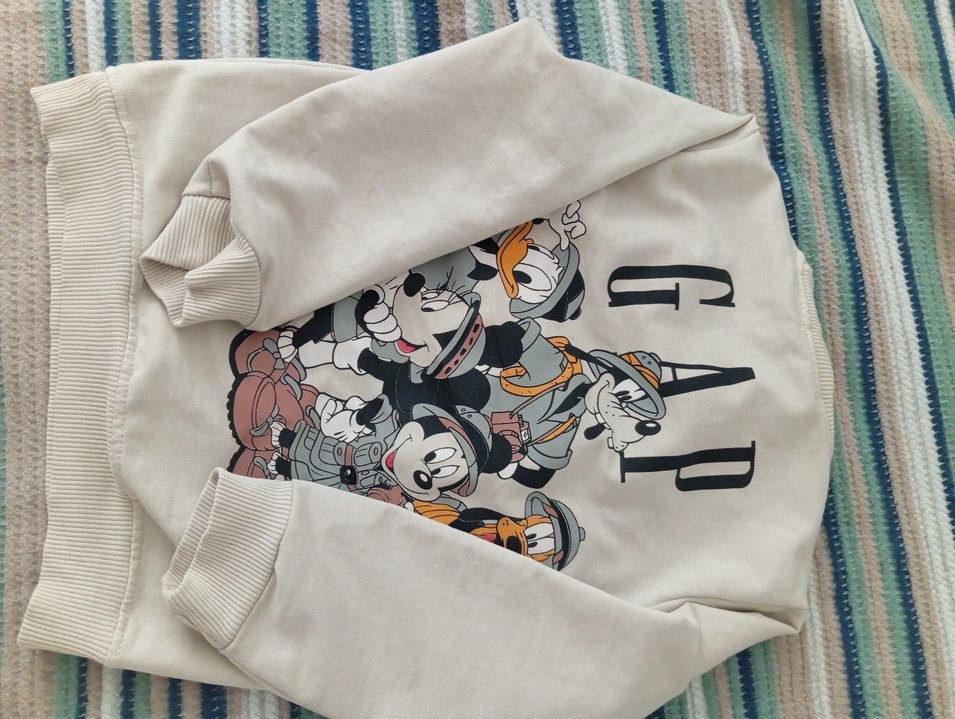 Unisex Beyaz Baskılı Sweatshirt - Görsel 3