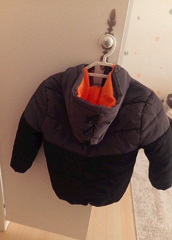 Fermuarlı Koyu Gri Erkek Çocuk Mont - Görsel 3