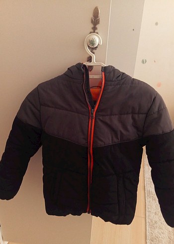 Fermuarlı Koyu Gri Erkek Çocuk Mont - Görsel 2