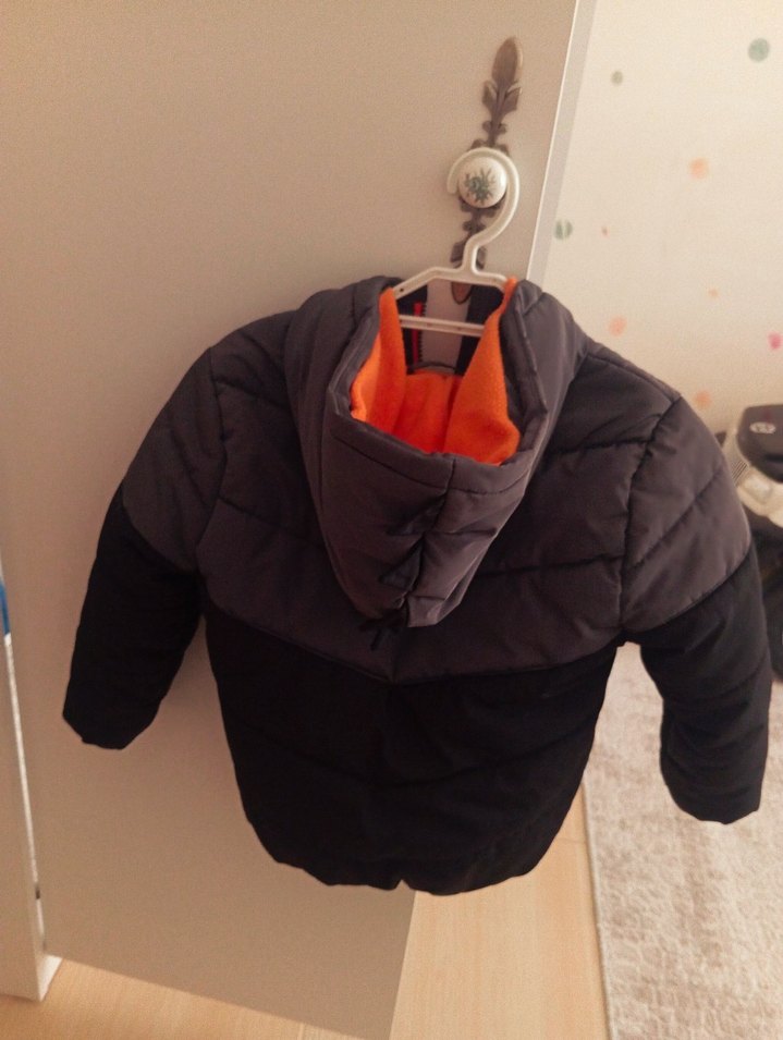 Fermuarlı Koyu Gri Erkek Çocuk Mont - Görsel 3