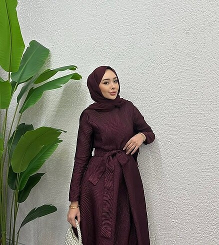 42 Beden bordo Renk Simli Abiye Elbise