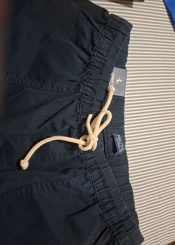 Nautica Lacivert Pamuklu Kemerli Erkek Şort - Görsel 3