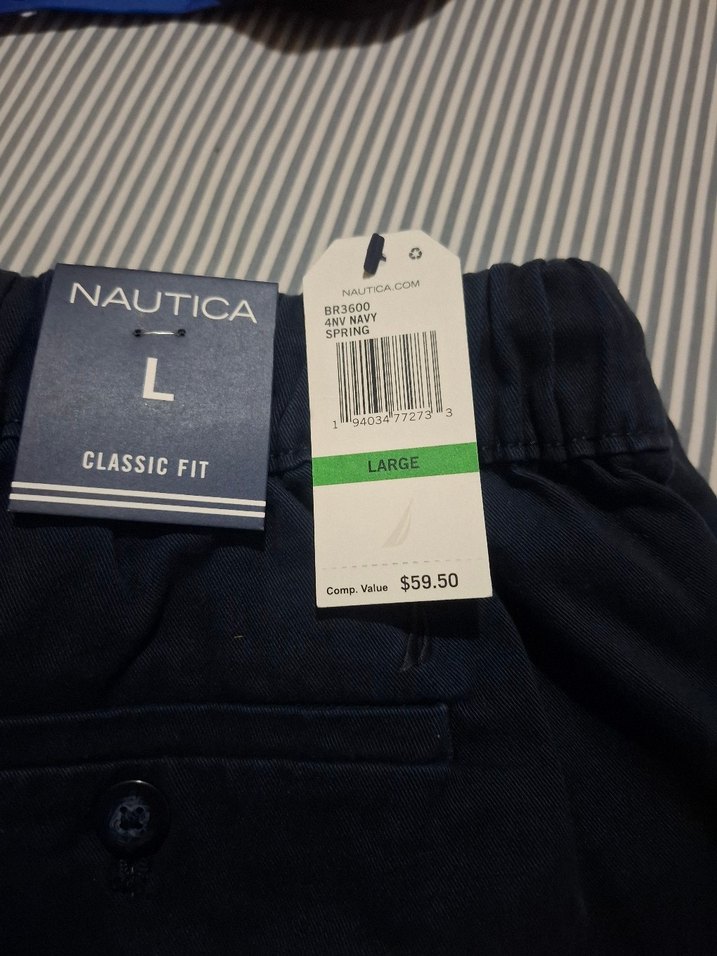 Nautica Lacivert Pamuklu Kemerli Erkek Şort - Görsel 2