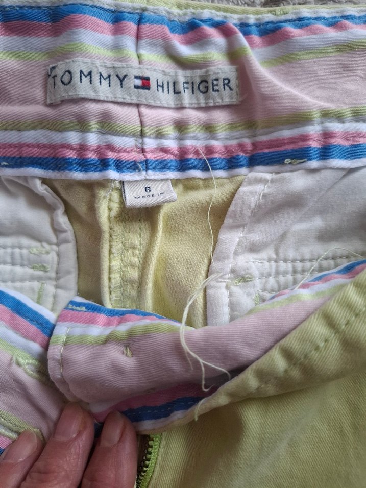 Bej Kemerli Rahat Kesim Keten Kadın Pantolon TOMMY HİLFİGER - Görsel 2