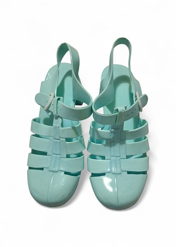 Turkuaz Tokalı Sandalet - Görsel 2
