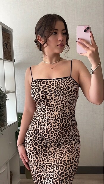 s Beden Leopar Elbise