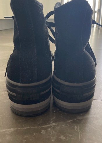 Converse Süet Siyah Kadın Günlük Spor Ayakkabı - Görsel 4