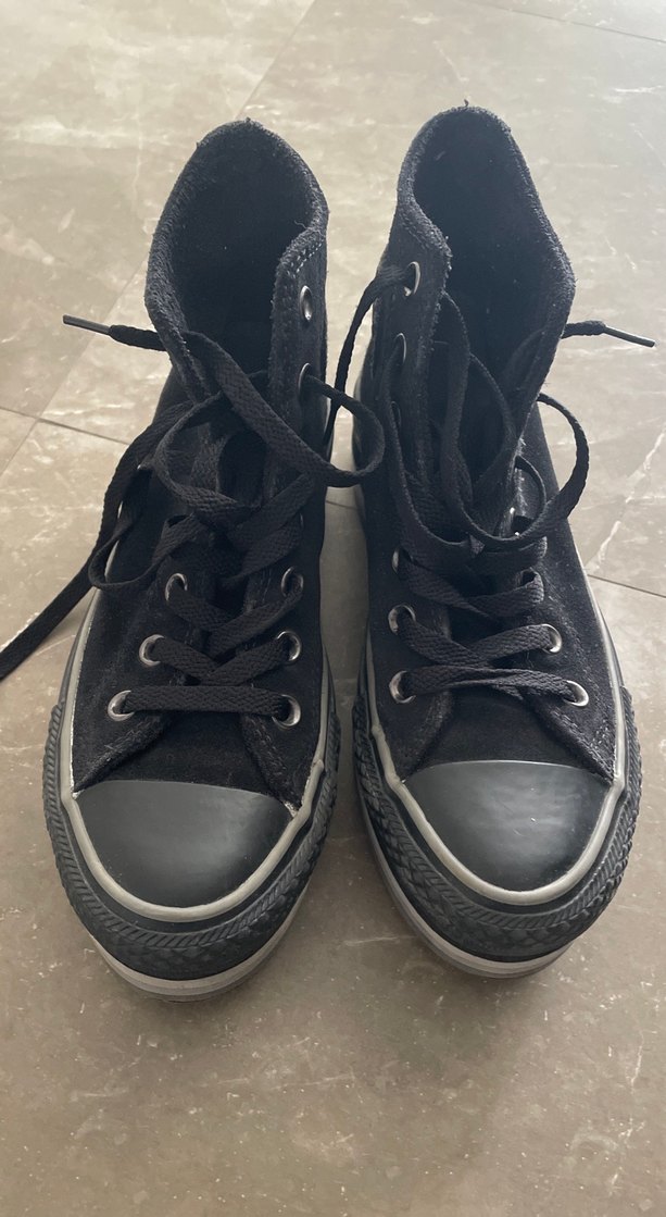 Converse Süet Siyah Kadın Günlük Spor Ayakkabı - Görsel 2