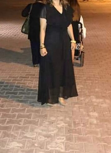 SİYAH TÜL DETAY ELBİSE