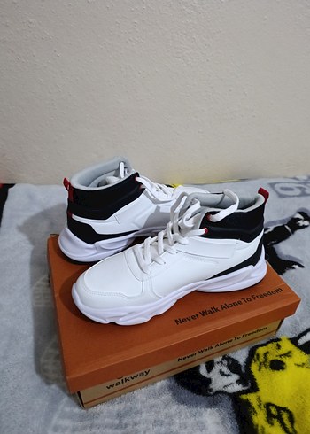 Beyaz Erkek Spor Ayakkabı Stiletto Topuklu - Görsel 6