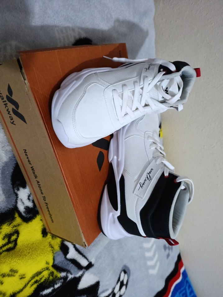 Beyaz Erkek Spor Ayakkabı Stiletto Topuklu - Görsel 4