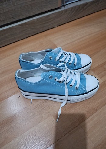 Mavi Denim Bağcıklı Kadın Spor Ayakkabı - Görsel 4