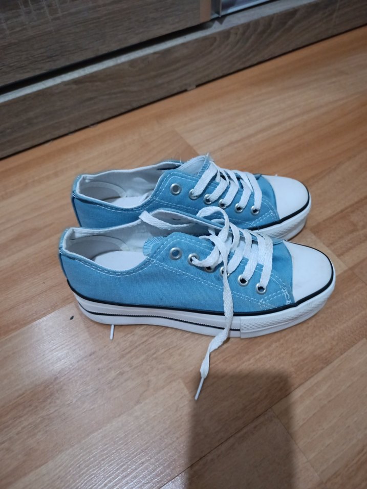 Mavi Denim Bağcıklı Kadın Spor Ayakkabı - Görsel 4