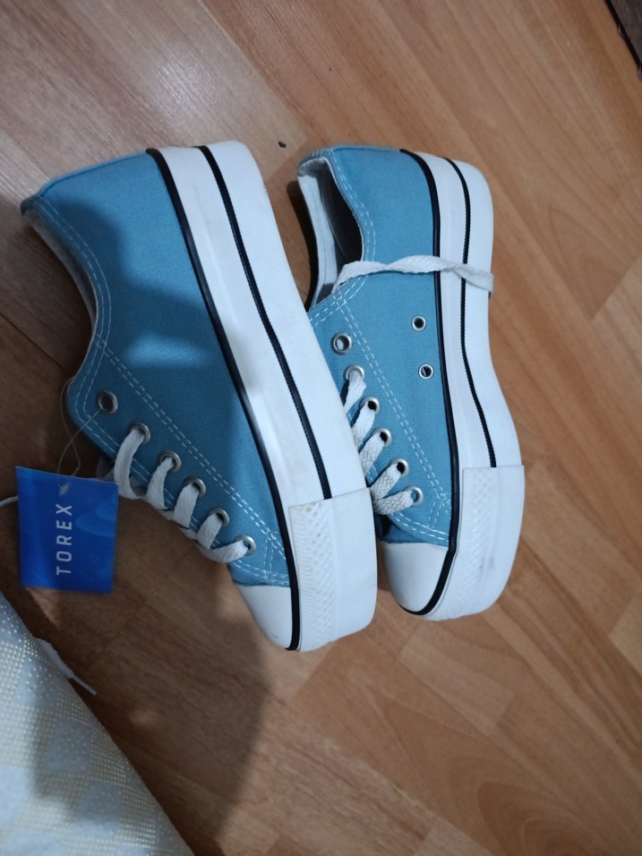 Mavi Denim Bağcıklı Kadın Spor Ayakkabı - Görsel 2