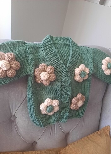 Tasarımcı Çiçekli hirka