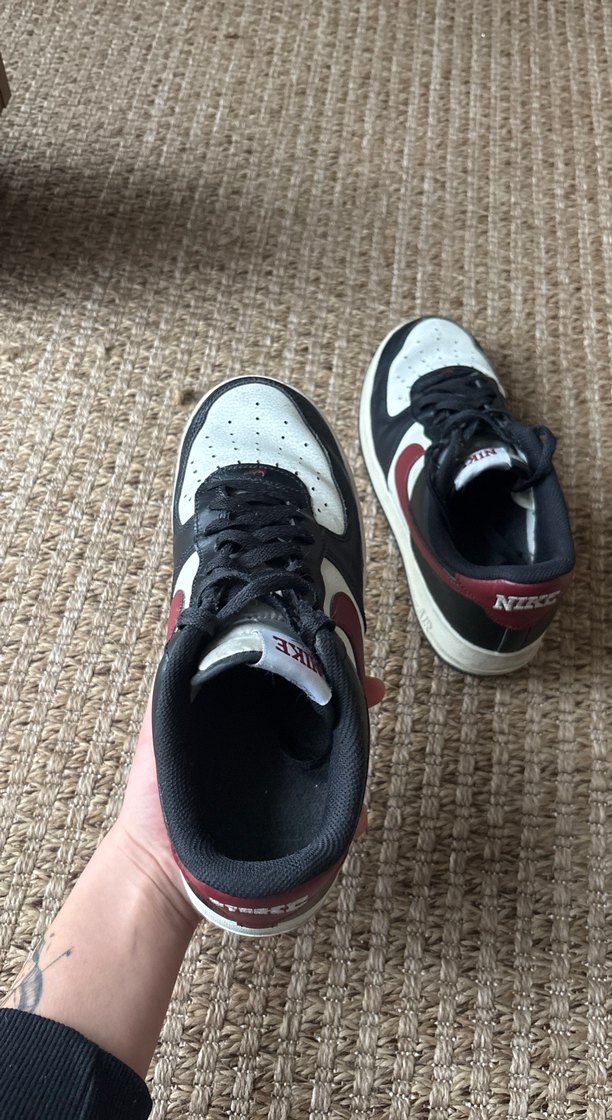 Nike Air Force Beyaz Siyah Bordo Spor Ayakkabı - Görsel 5