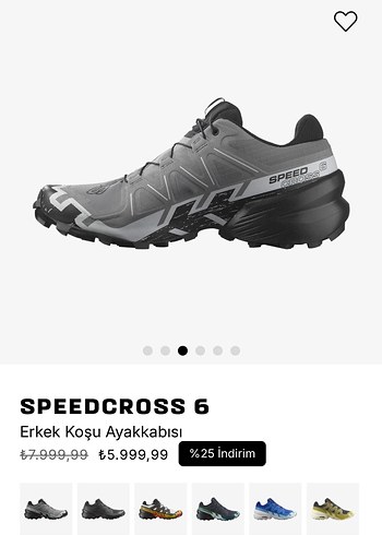 Salomon speed cross 6 Gri Outdoor Ayakkabısı Velcro Bağcıklı - Görsel 9
