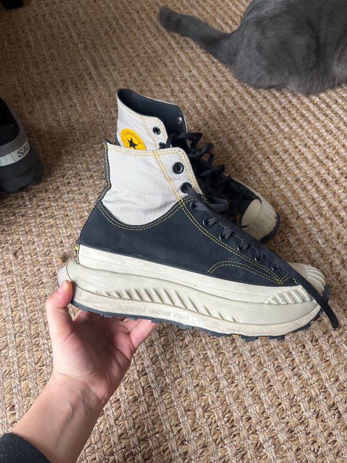 Sarı Detaylı Converse Kadın Dolgu Topuk Spor Ayakkabı - Görsel 4