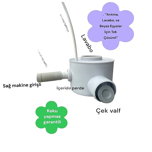Akıllı Koku yapmaz mutfak lavabo yer sifonları