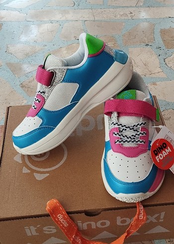Renkli Kız Çocuk Spor Ayakkabı Velcro