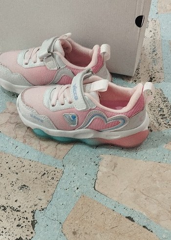 32 Beden Kız Çocuk Pudra Pembe Visco Spor Ayakkabı