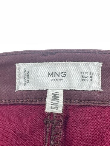 38 Beden bordo Renk Mango Jean / Kot %70 İndirimli.