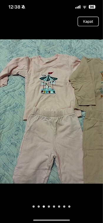 Kız bebek alt üst pijama