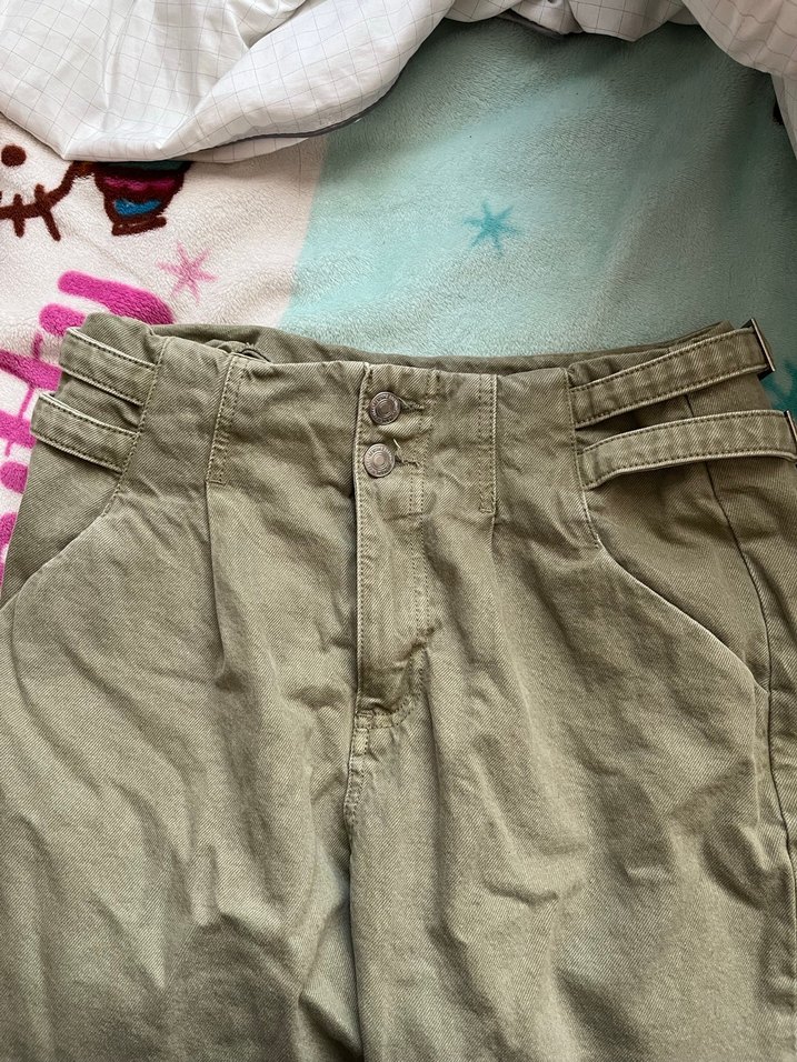 Bej Kemerli Rahat Kesim Kadın Pantolon - Görsel 4