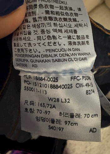 Levis Kadın Lacivert Orijinal Kot Pantolon - Görsel 5