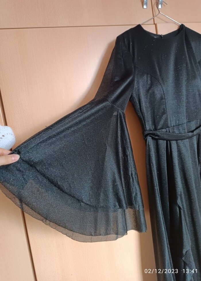 Siyah simli abiye - Görsel 5